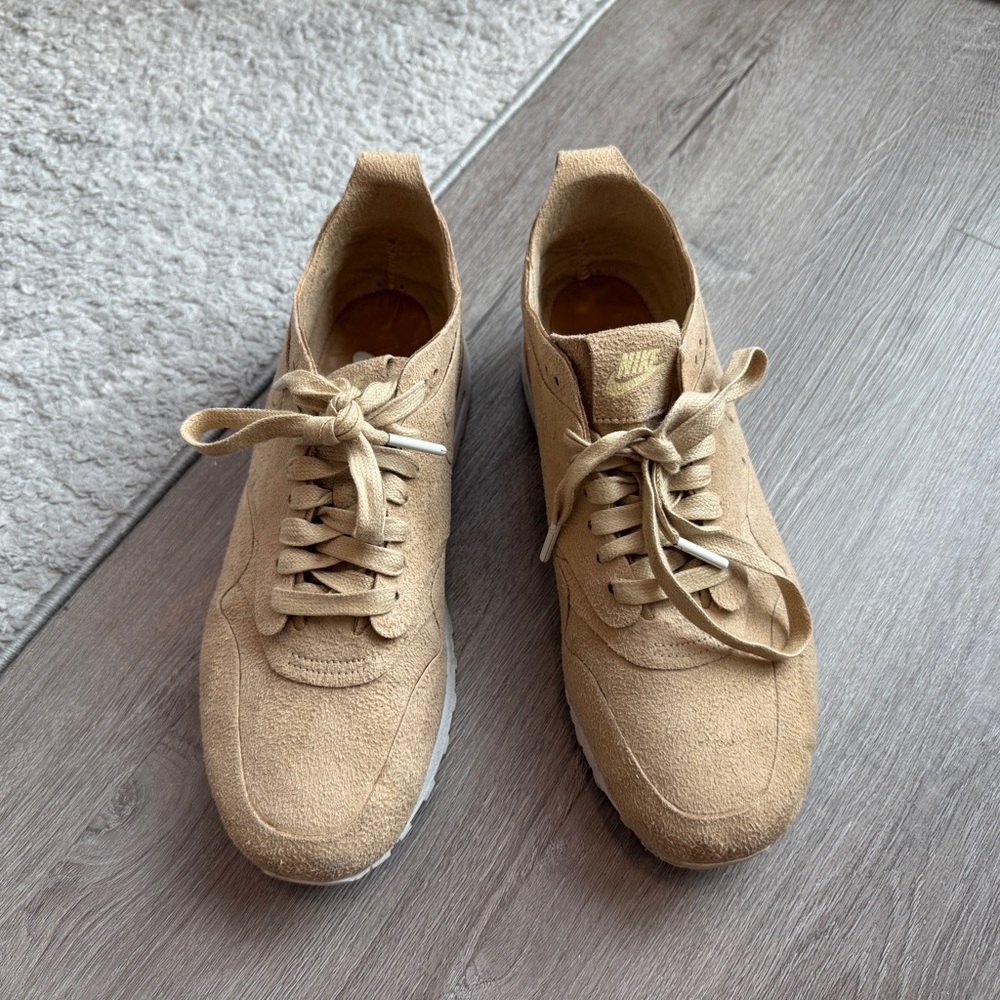 Nike Air Max 1 Royal Linen Shoes Sneakers Beige NikeLab Unisex Size 9